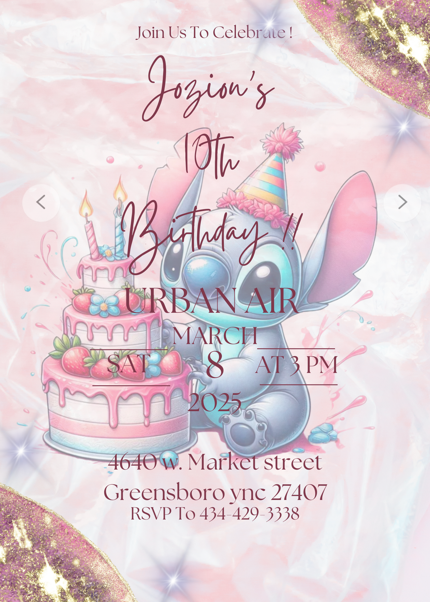 BIRTHDAY INVITATION