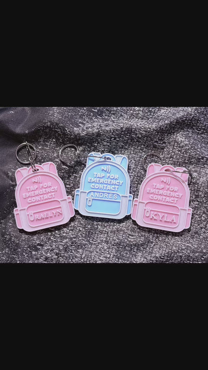 Emergency Contact Keychains